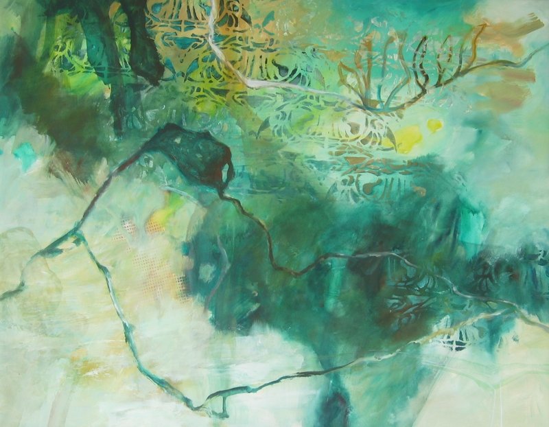 Landschaft, Acryl auf Nessel, 115 cm x 147 cm, 2010