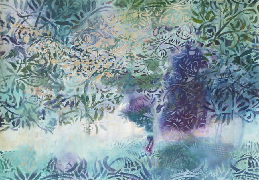 Park, Acryl auf Papier, 70 cm x 100 cm, 2012
