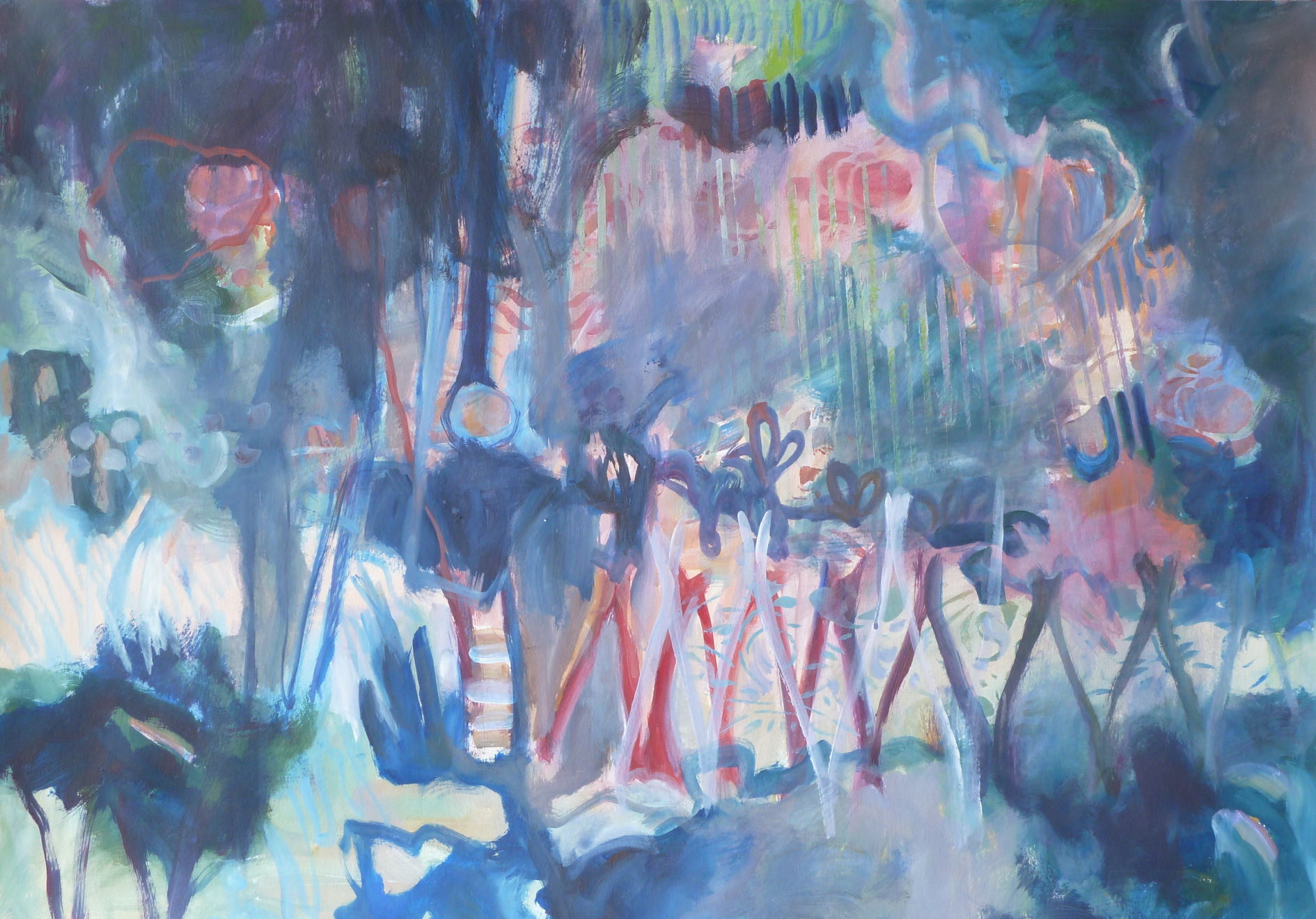 Heftiges Erinnern, kann leider nicht erkennen an was, 70x100. Papier, 2014