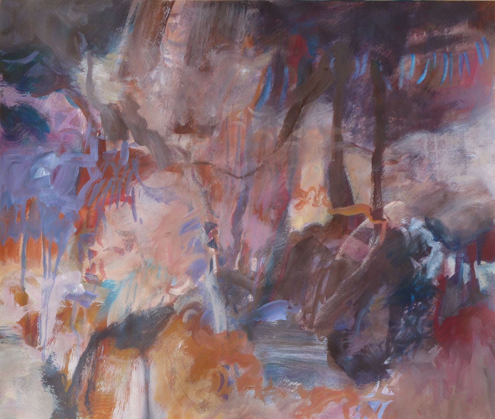 Mit Zigeunermusik leer im Wald, 50x60,Papier, 2014