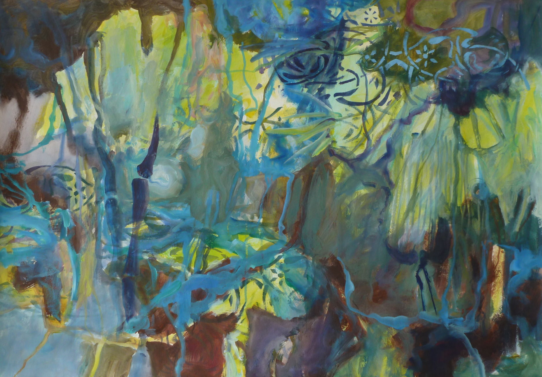 Gestoerte Erinnerung an meinen japanischen Garten, 70x100, Papier, 2014